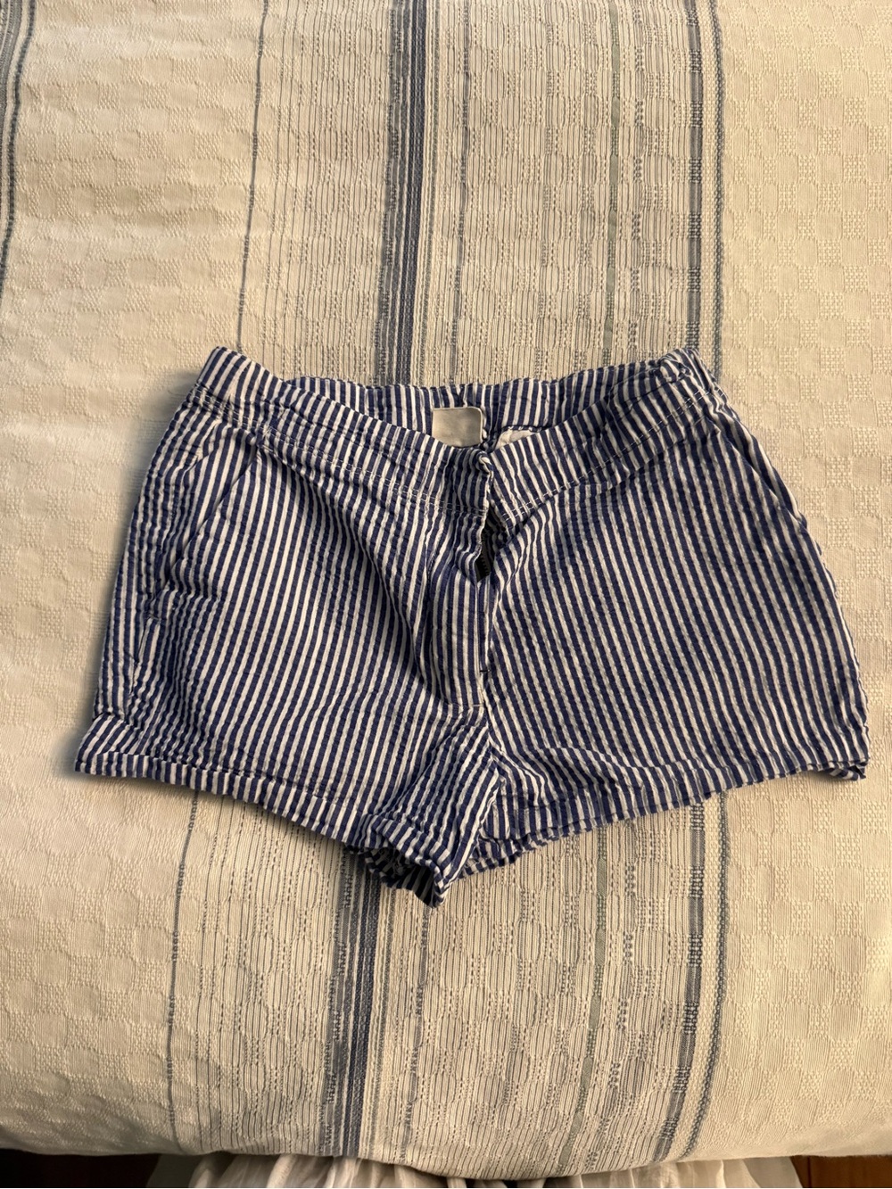 CrewCuts Striped Blue and White Shorts - size 12